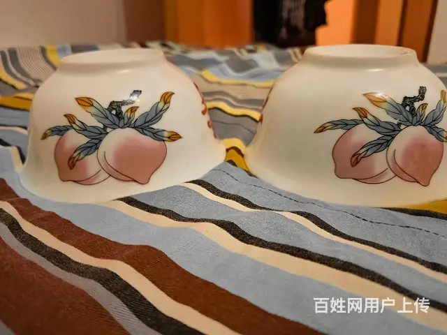 收藏的567瓷回流碗一对 - 图片