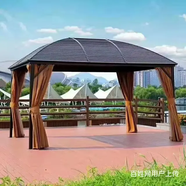 成都户外庭院休闲伞凉亭帐篷大型推拉棚伸缩雨棚批发定 - 图片 4