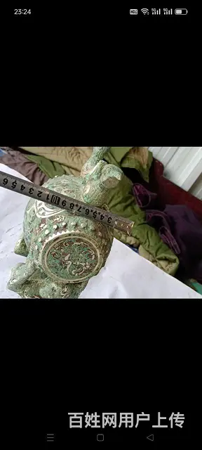 青铜挫银  跪人鼓  制作精美 全身满工 收 - 图片 3