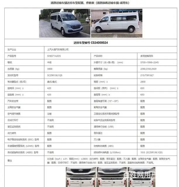 2020年8月 9座柴油版大通6571营运车 - 图片 8