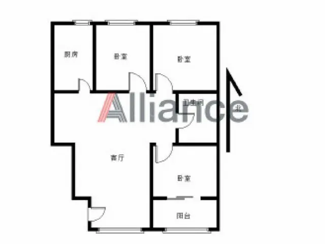 虹桥小区多层 3室1厅1卫设施齐全1250元一月 - 图片 9