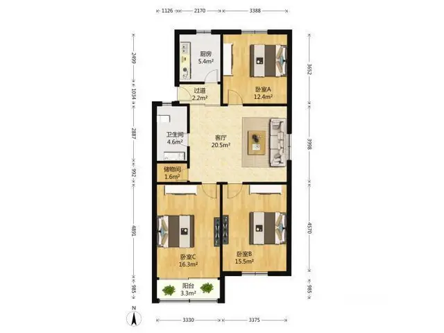 稀罕婚房，实木家具，未住人，拎包入住，框架封闭小区 - 图片 11