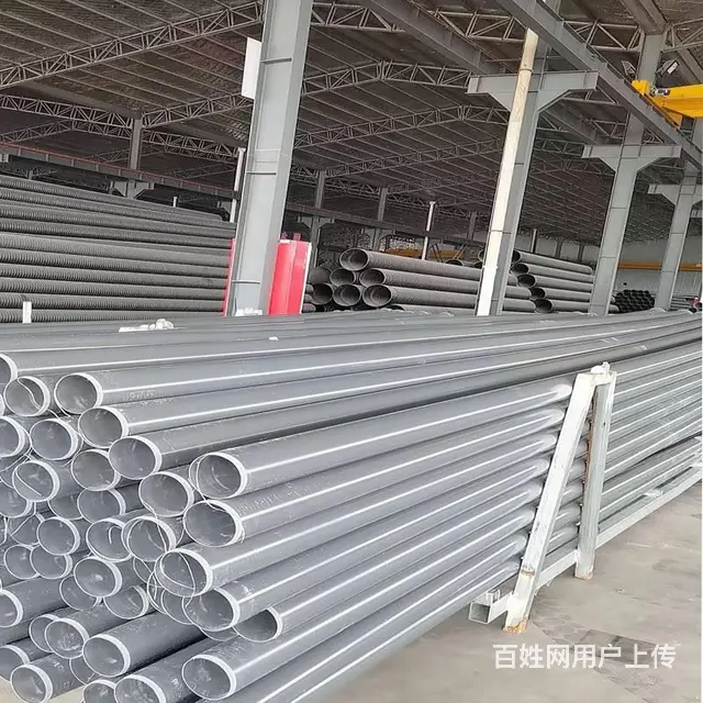 灰色pvc给水管R口胶圈连接农业排水pvc管 - 图片 4