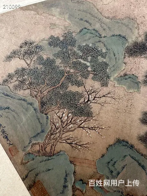 仇英 纸本 画心尺寸19x55 - 图片 4
