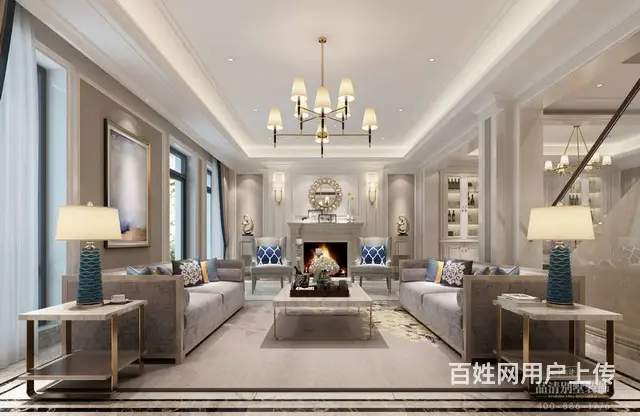 香樟园320平现代美式装修风格赏析 - 图片 3