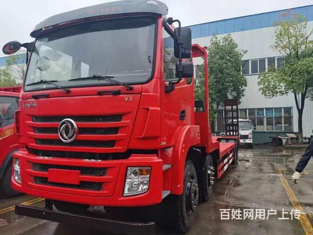 东风前四后八低凹拖板车 承载力更强的工程机械拖车 - 图片 3