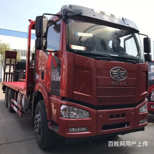 解放小三轴后八轮拖板车 拖200 220钩机平板车 - 图片 9