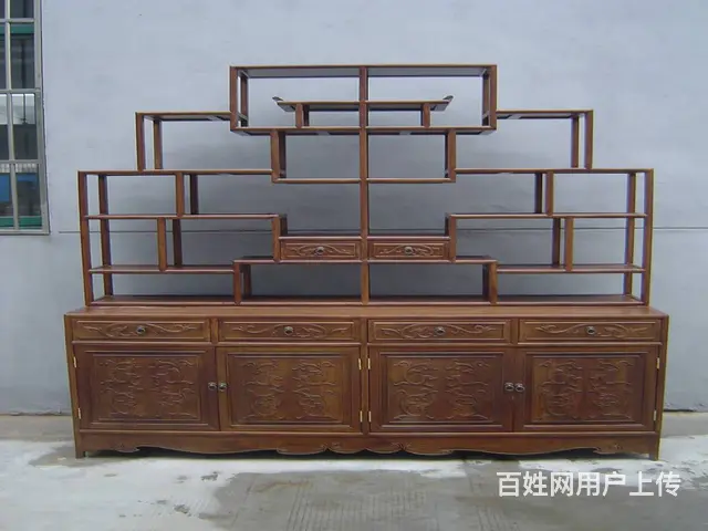 四川资阳博古架厂家多宝格放货架 - 图片 7