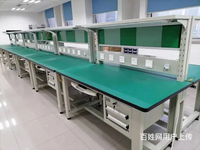 防静电工作台电子厂操作台学校实验桌车间电脑维修台流 - 图片 4