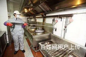 昆山千灯学校单位食堂油烟机清洗，油烟管道清洗 - 图片 2