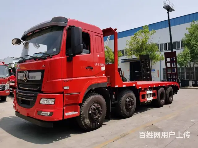 可拉350挖机 前四后八拖板车 四桥平板拖车 厂家 - 图片 8