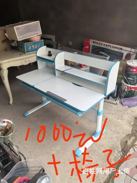 实木餐桌和椅子，儿童书桌椅子 - 图片 2