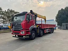 重汽豪沃前四后八随车吊运输车多少钱
