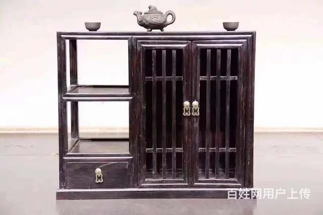茶水柜，材质，榆木，尺寸高63，宽78，厚38，器 - 图片 4