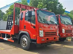 大运黄牌平板车价格 拉8T10T12T挖机拖车直销