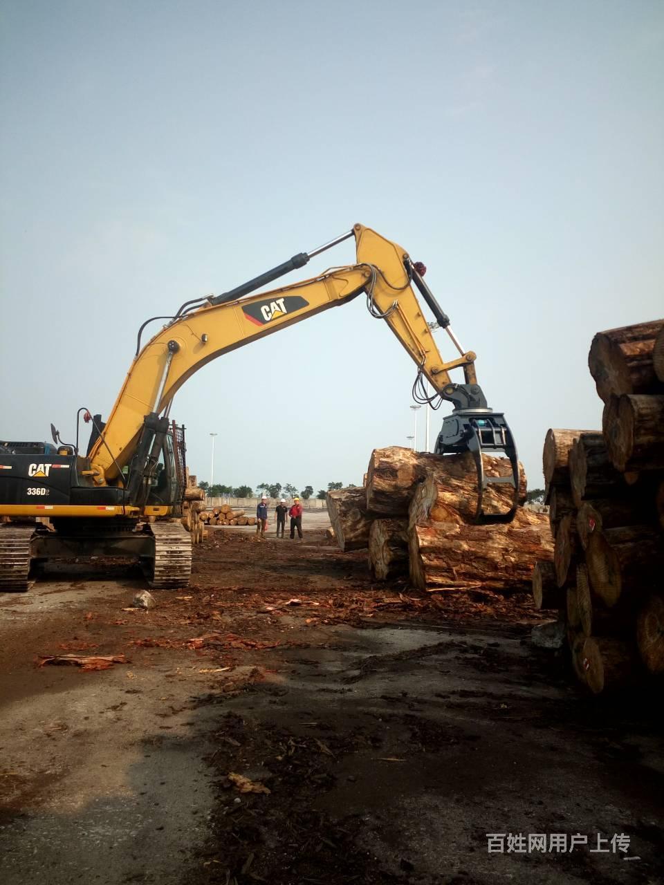 沃源20吨超大夹木器抓木头服务港口原木装卸