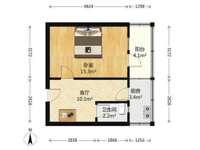 思北 鹭江道 一房多套 独卫 华侨海景城旁 包物业宽带 - 图片 9