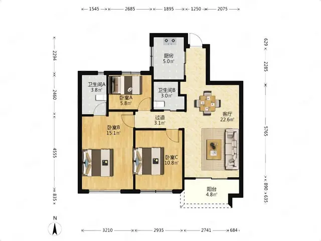 拎包入住下沙江滨精装修中国铁建保利像素南 - 图片 7