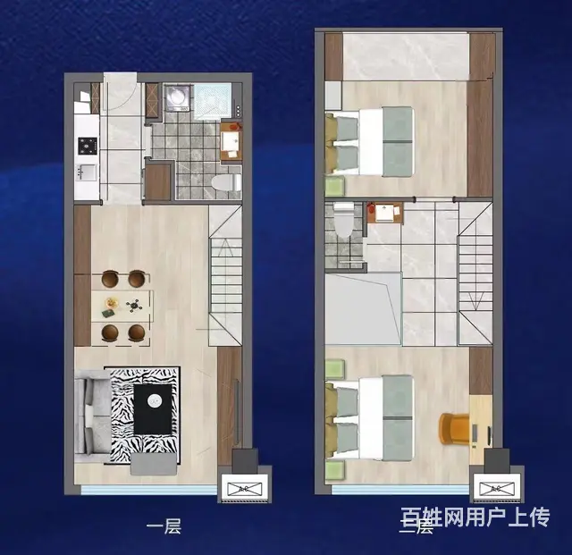 环球港新北地铁口挑高5.1米手付2万两房送阳台带全景落地窗 - 图片 8