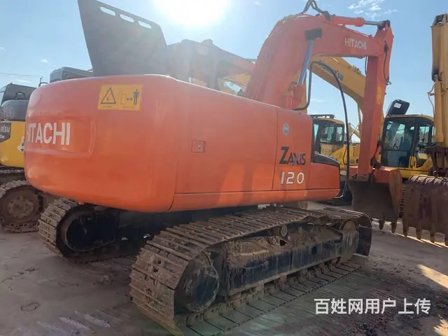 二手挖掘机日立120纯进口海关机，纯土方一手 - 图片 1
