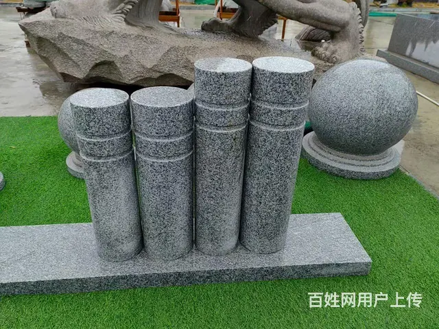 花岗岩挡车路障石柱阻车拦车广场止车石柱子圆石墩石鼓 - 图片 1