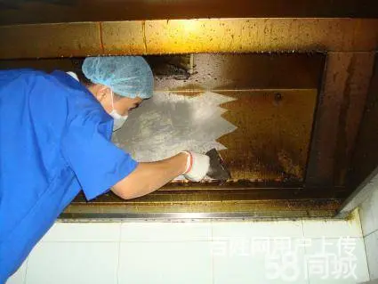 昆山周市单位食堂酒店油烟机清洗，管道清洗，灶台清洗 - 图片 1
