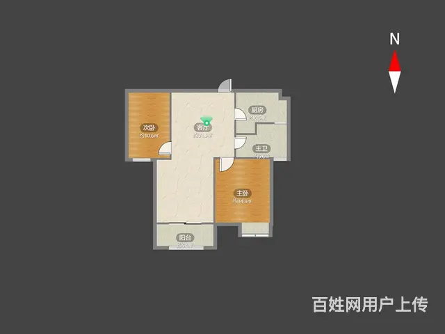 南 深业华府 2室2厅 - 图片 9