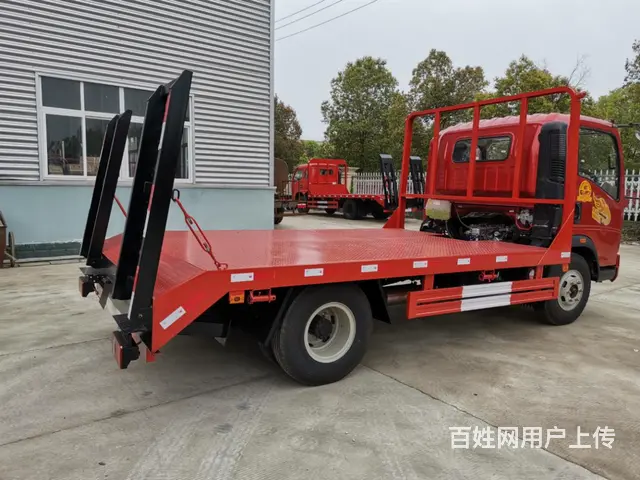 重汽豪曼蓝牌平板车　小型挖机压路机拖板车　包上户 - 图片 4