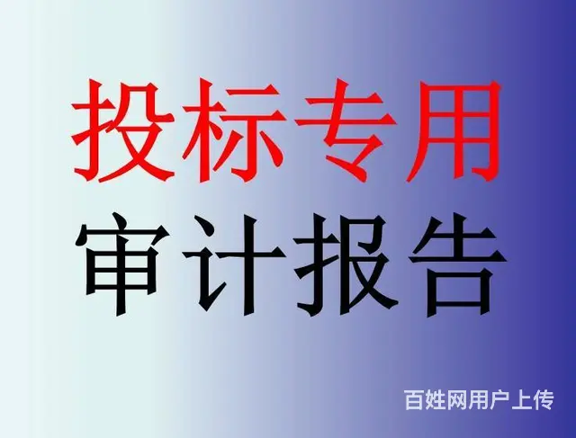投标审计报告四表一注会计师签字盖章，先办理后付款 - 图片 4