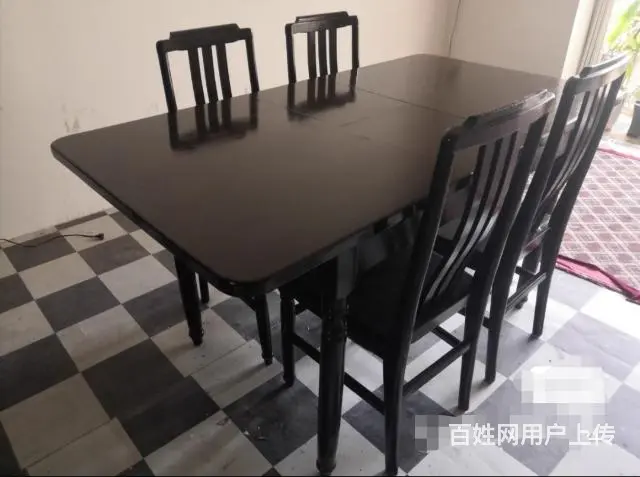 实木餐桌椅可折叠 - 图片 3